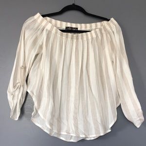 Off the shoulder striped blouse